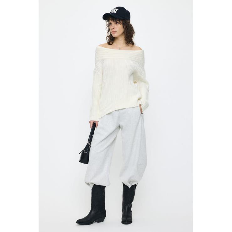 OVER RIB OFF SHOULDER トップス | MOUSSY OUTLET | 詳細画像1 