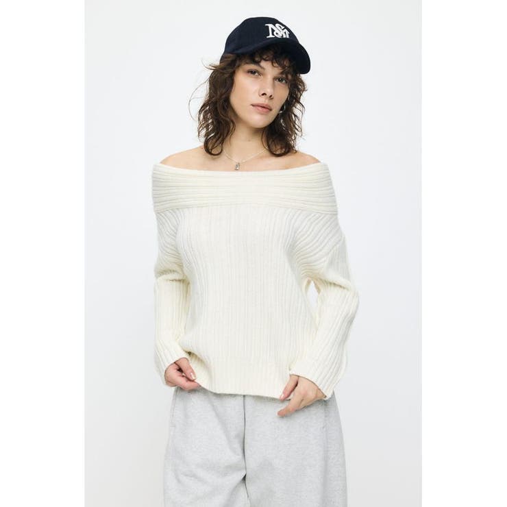 OVER RIB OFF SHOULDER トップス | MOUSSY OUTLET | 詳細画像3 