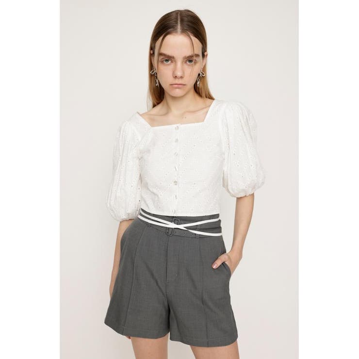 FRONT BUTTON LACE PUFF トップス | SLY OUTLET | 詳細画像2 