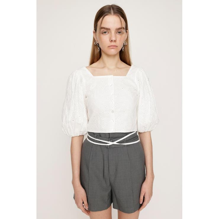 FRONT BUTTON LACE PUFF トップス | SLY OUTLET | 詳細画像4 