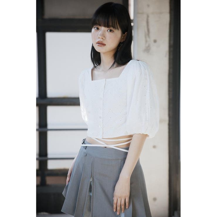 FRONT BUTTON LACE PUFF トップス | SLY OUTLET | 詳細画像7 