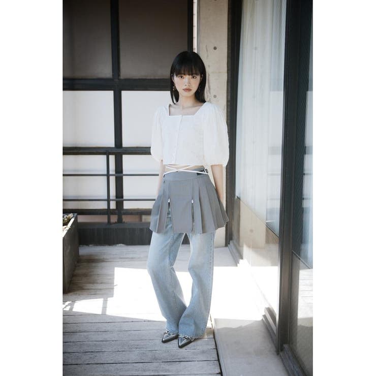 FRONT BUTTON LACE PUFF トップス | SLY OUTLET | 詳細画像12 