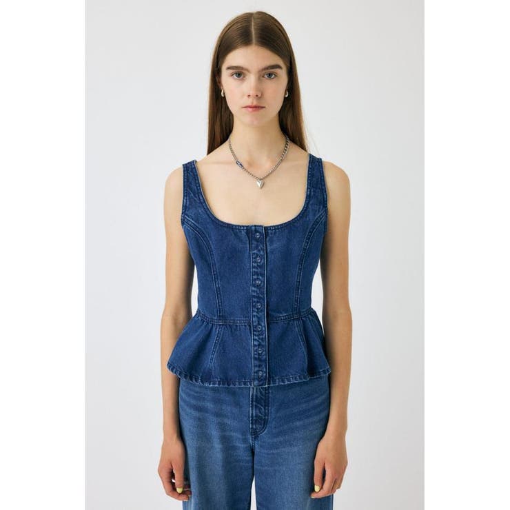 SQUARE NECK デニム ビスチェ | MOUSSY OUTLET | 詳細画像7 