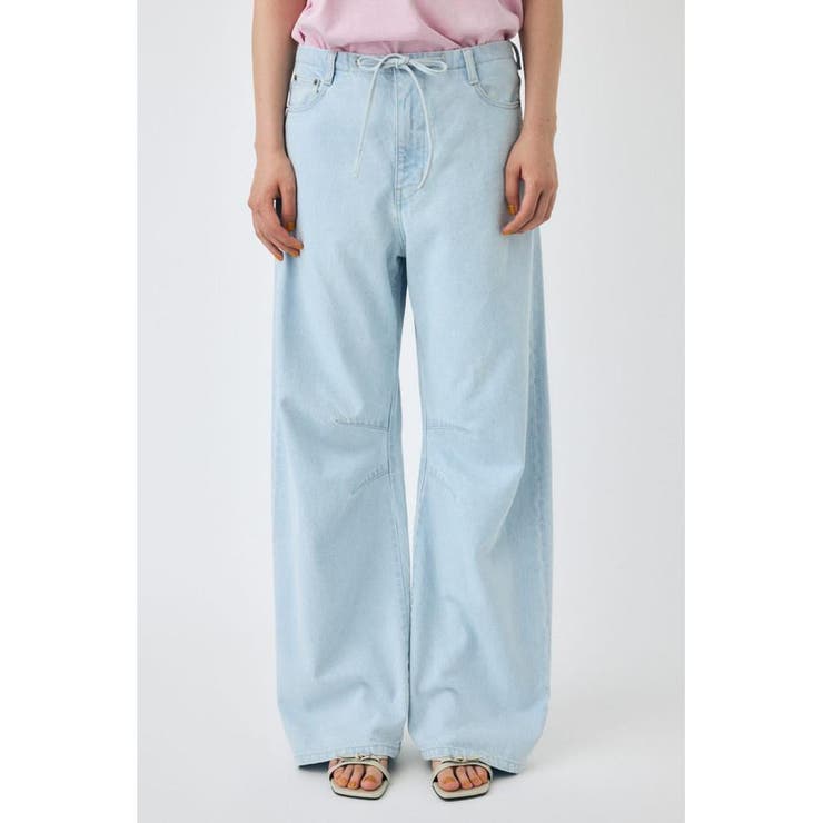L/BLU1 | EASY WAIST LIGHT ストレートデニム | MOUSSY OUTLET