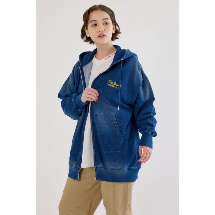 インディゴ裏毛ビッグジップパーカー | RODEO CROWNS WIDE BOWL | 詳細画像5 