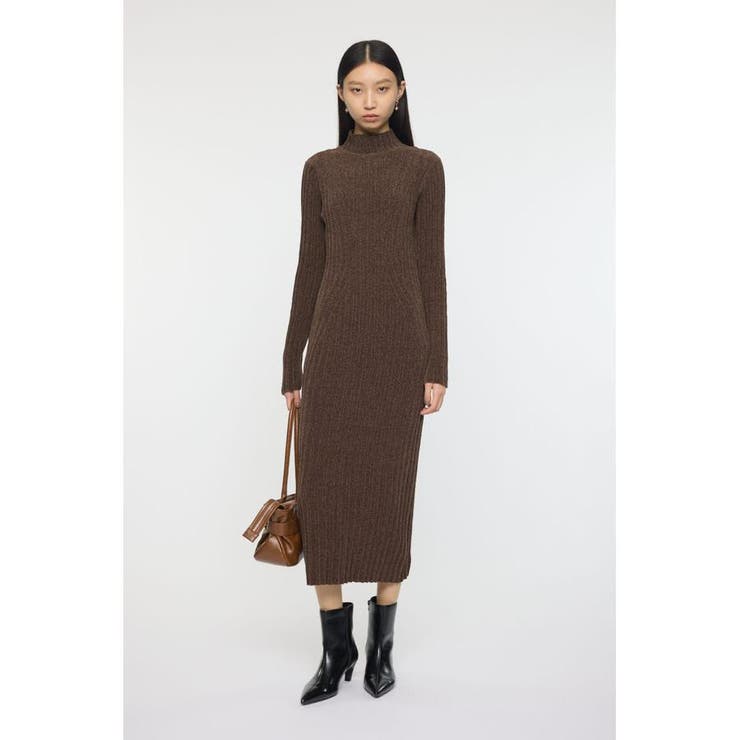 BRN | VELOUR TOUCH KNIT ドレス | MOUSSY OUTLET