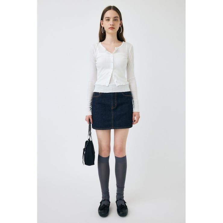 EYELET U-NECK カーデ & キャミ | MOUSSY OUTLET | 詳細画像4 