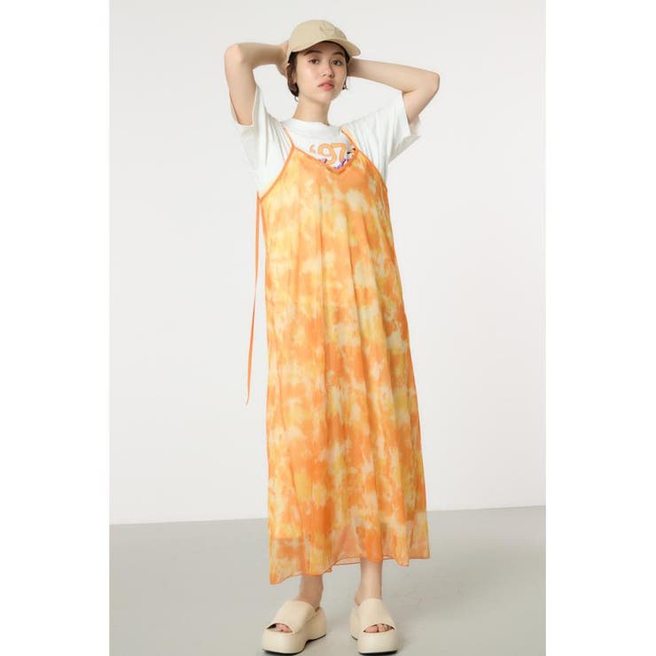 柄ORG5 | ニュアンスパターンシアーキャミワンピース | RODEO CROWNS WIDE BOWL