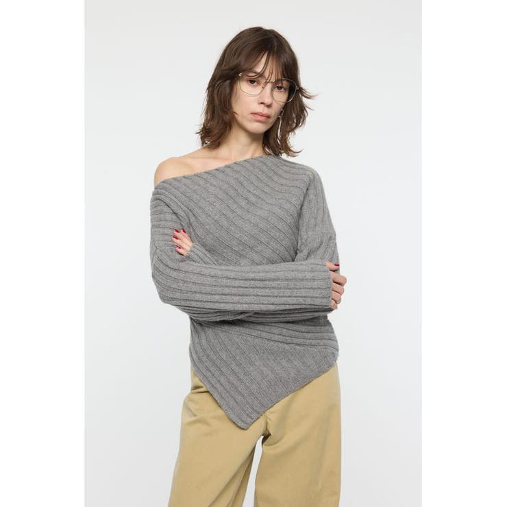 ASYMMETRY RIB ニット | MOUSSY OUTLET | 詳細画像18 