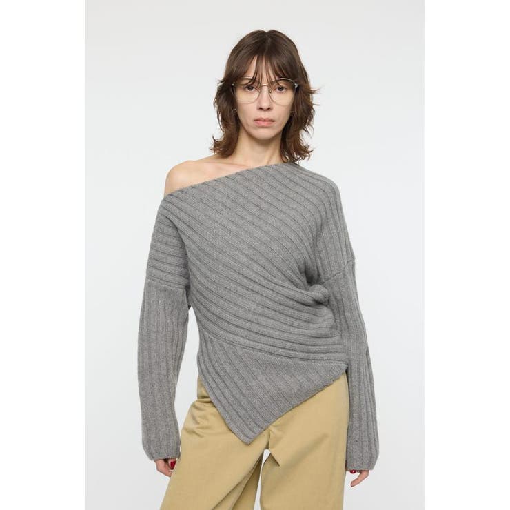 ASYMMETRY RIB ニット | MOUSSY OUTLET | 詳細画像19 