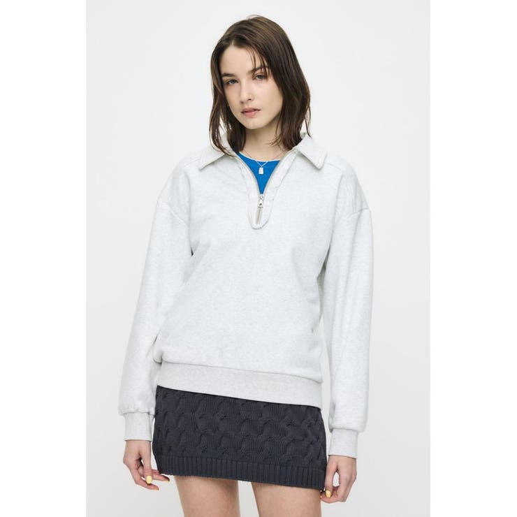 T.GRY | HALF ZIP SWEAT POLO プルオーバー | MOUSSY OUTLET