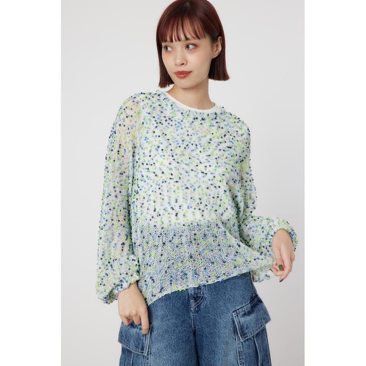 GRN | 2WAYシアーネップニット | RODEO CROWNS WIDE BOWL