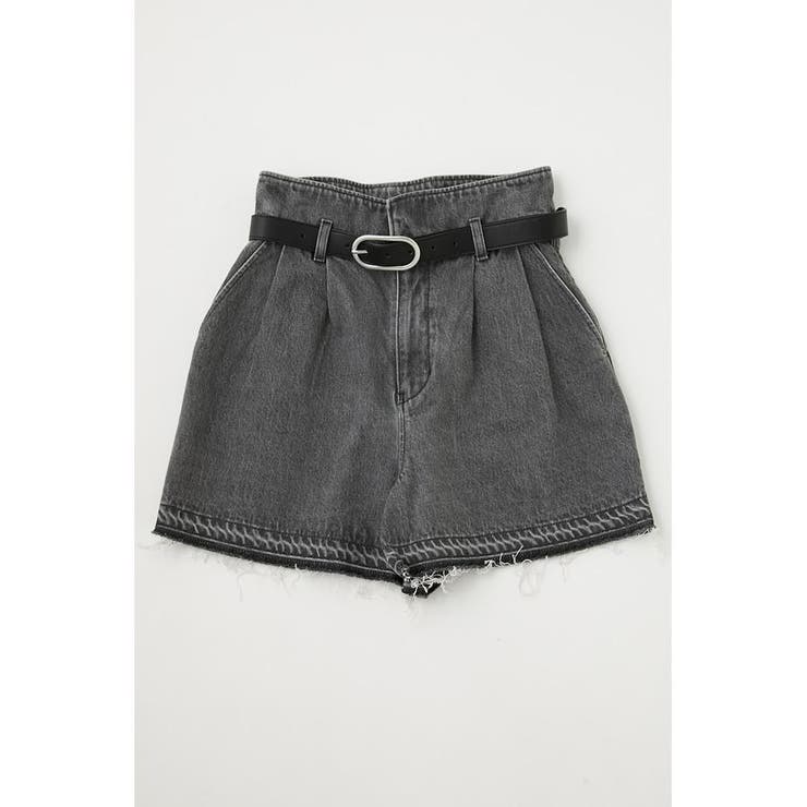 【ノベルティ付き】マウジー　M_   ミックスニットショートパンツ HIGH WAIST BELTED ショートパンツ[品番：BJLW0025307]｜MOUSSY