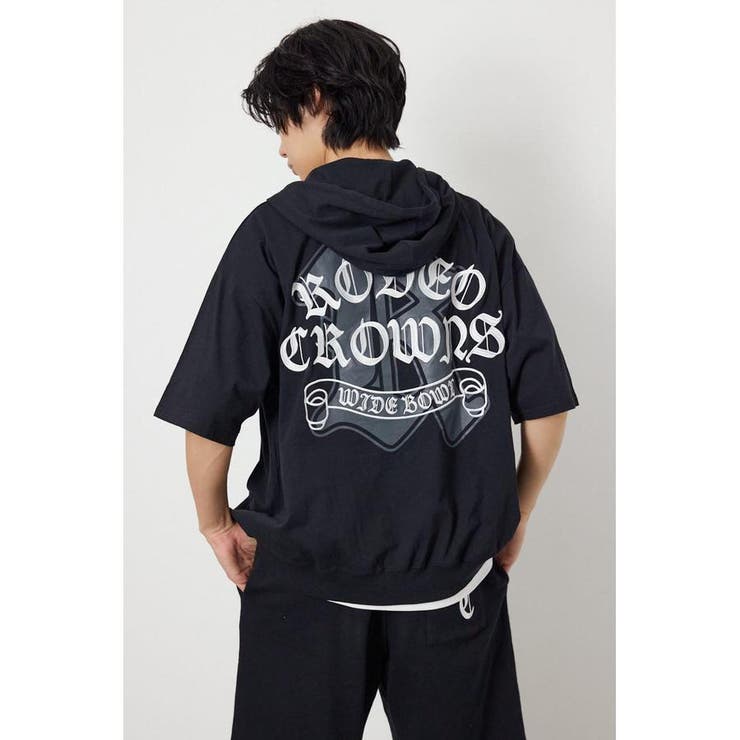 Blackletter 半袖ZIPパーカー | RODEO CROWNS WIDE BOWL | 詳細画像4 