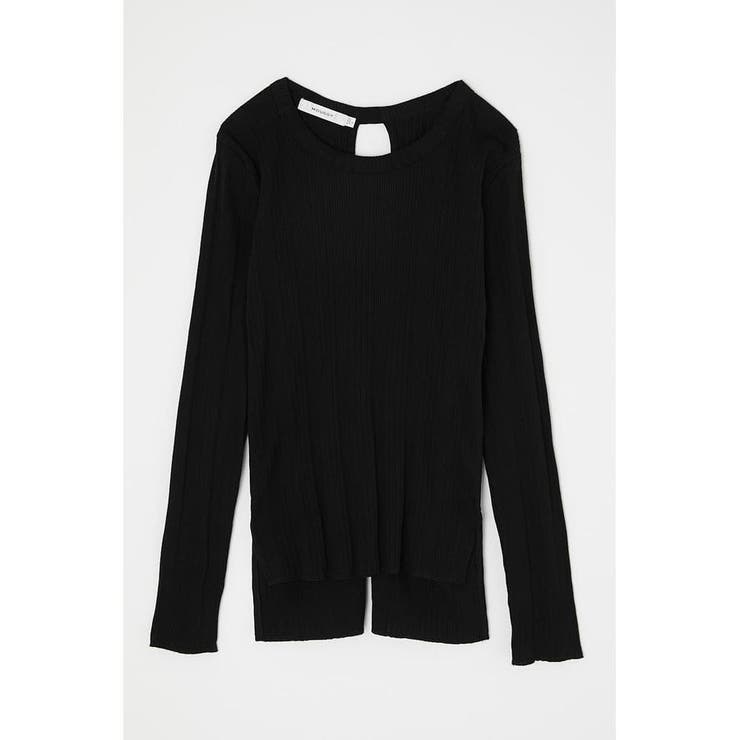 BLK | BACK OPEN RIB トップス | MOUSSY OUTLET