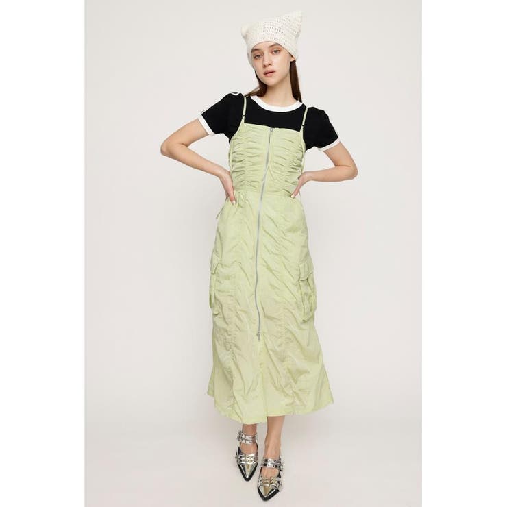FRONT ZIP GATHER CAMI ワンピース | SLY OUTLET | 詳細画像1 
