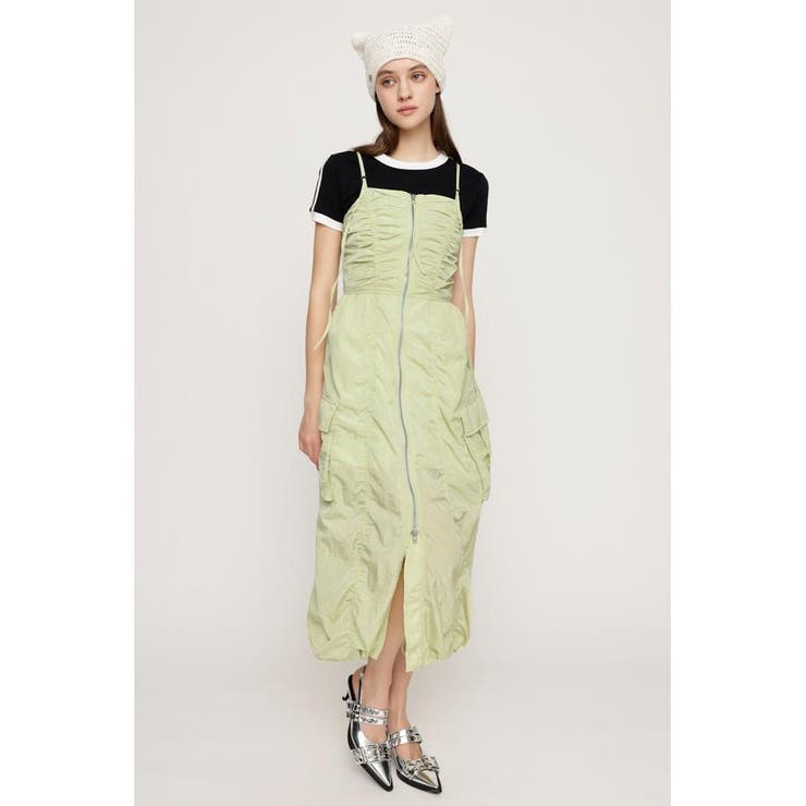 FRONT ZIP GATHER CAMI ワンピース | SLY OUTLET | 詳細画像2 