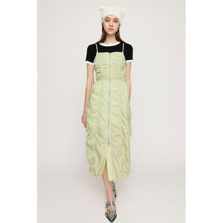 FRONT ZIP GATHER CAMI ワンピース | SLY OUTLET | 詳細画像3 