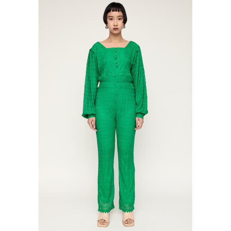 GRN | SCALLOP LACE FLARE パンツ | SLY OUTLET