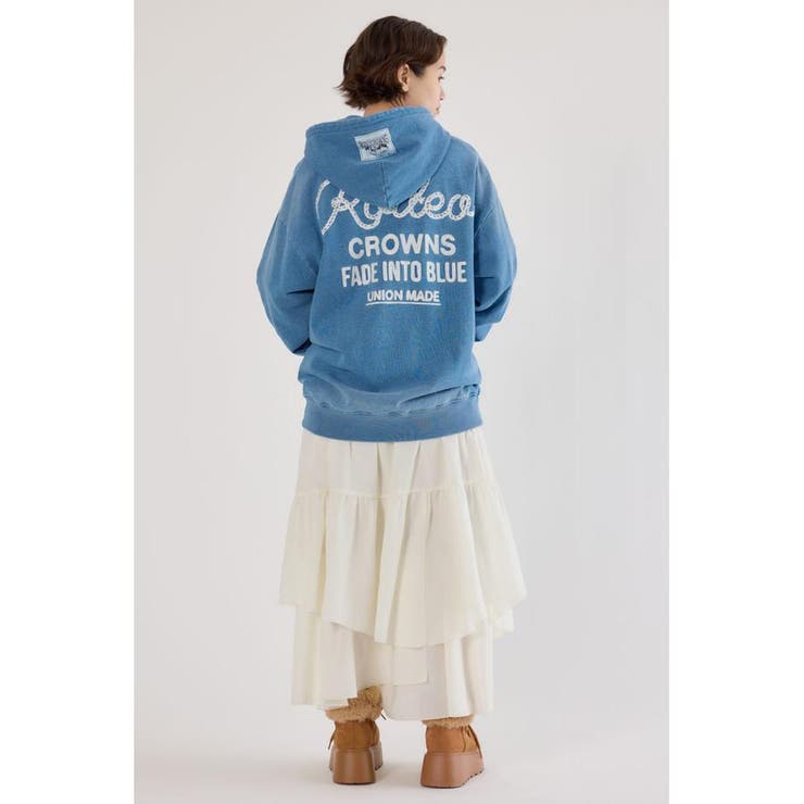 インディゴ裏毛ビッグジップパーカー | RODEO CROWNS WIDE BOWL | 詳細画像15 