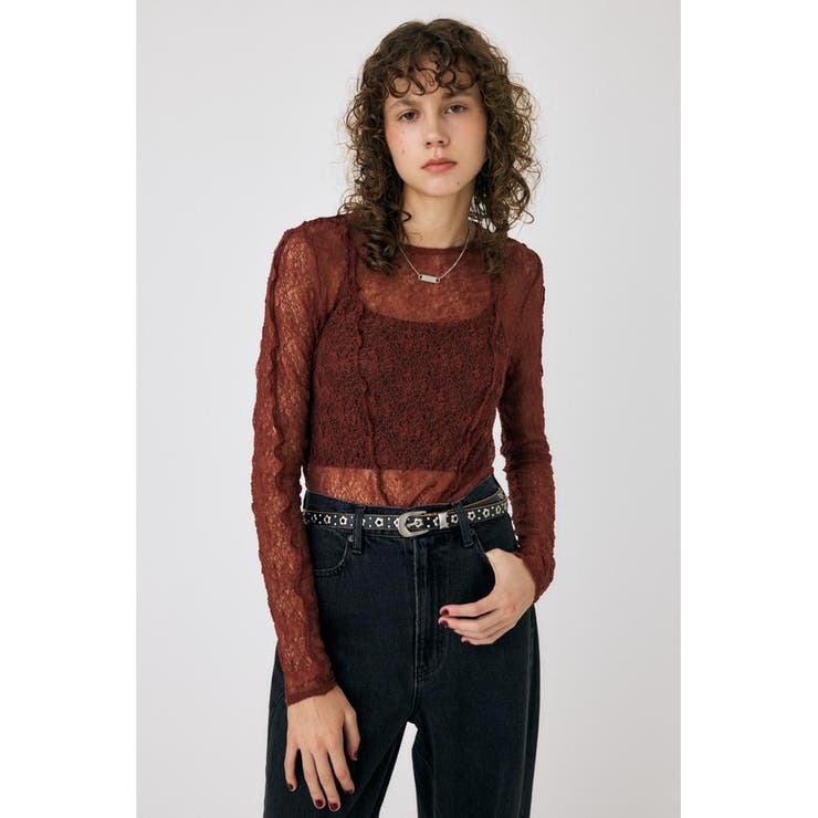 BRN | PLUMPY レーストップス | MOUSSY OUTLET