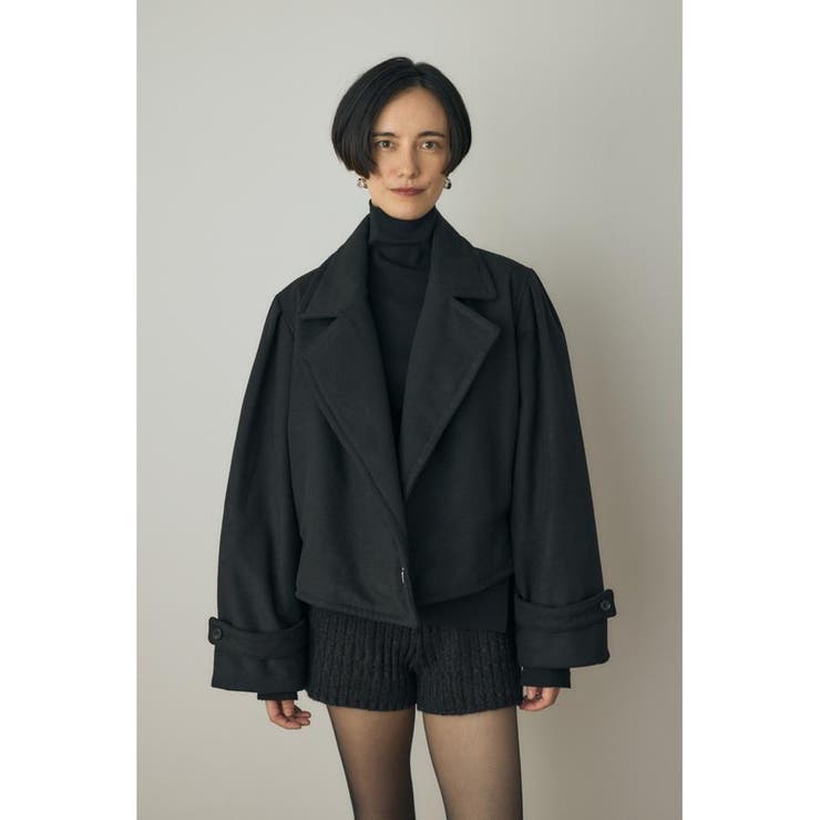 ショートジャケット リサイクルポリエステル×ウール混 | MOUSSY OUTLET | 詳細画像2 
