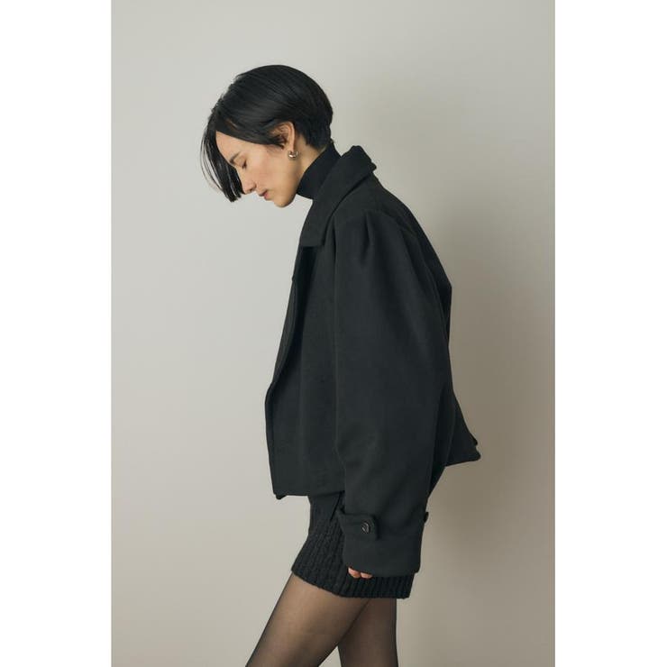 ショートジャケット リサイクルポリエステル×ウール混 | MOUSSY OUTLET | 詳細画像3 