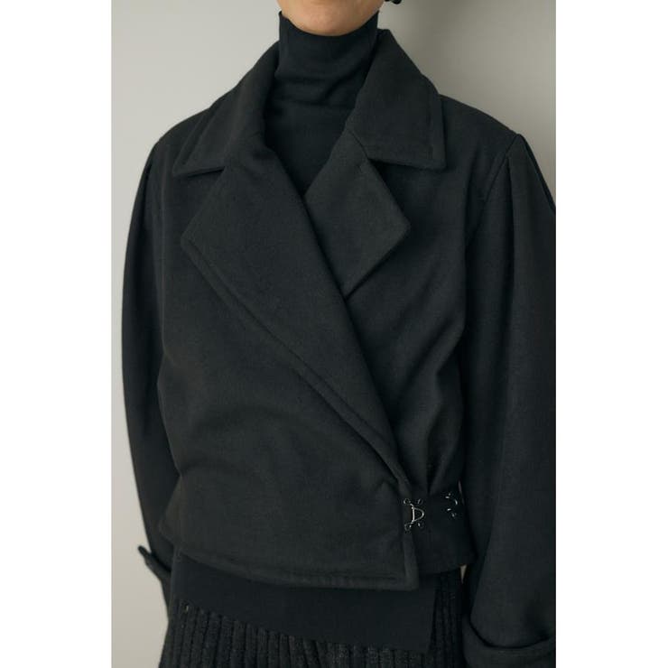 ショートジャケット リサイクルポリエステル×ウール混 | MOUSSY OUTLET | 詳細画像5 