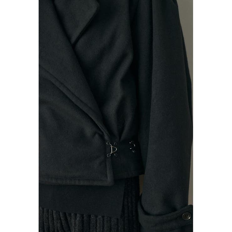 ショートジャケット リサイクルポリエステル×ウール混 | MOUSSY OUTLET | 詳細画像6 