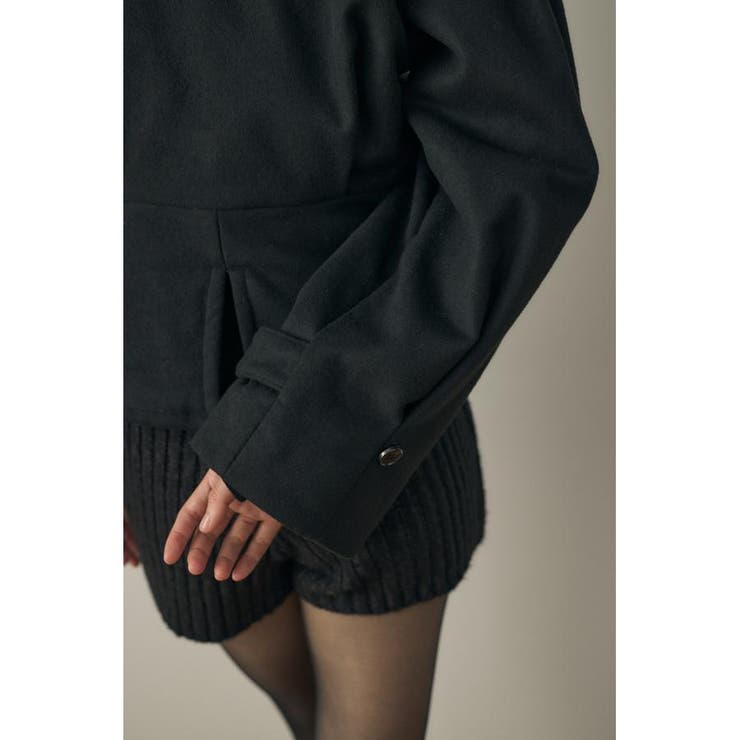 ショートジャケット リサイクルポリエステル×ウール混 | MOUSSY OUTLET | 詳細画像9 