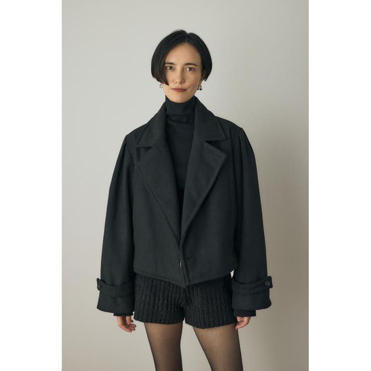 ショートジャケット リサイクルポリエステル×ウール混 | MOUSSY OUTLET | 詳細画像1 