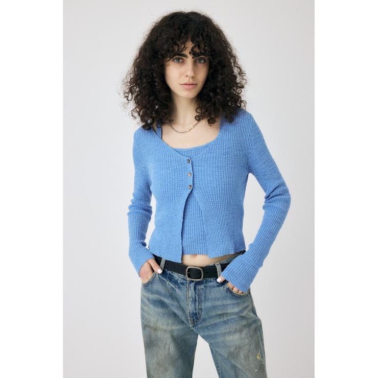 L/BLU1 | SLUB KNIT アンサンブル | MOUSSY OUTLET