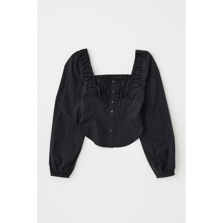 BLK | PUFF SLEEVE CORSET FIT ブラウス | MOUSSY OUTLET