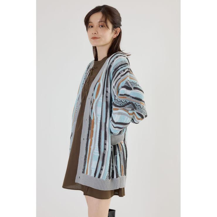 3Dマルチカラーニットカーディガン | RODEO CROWNS WIDE BOWL | 詳細画像36 