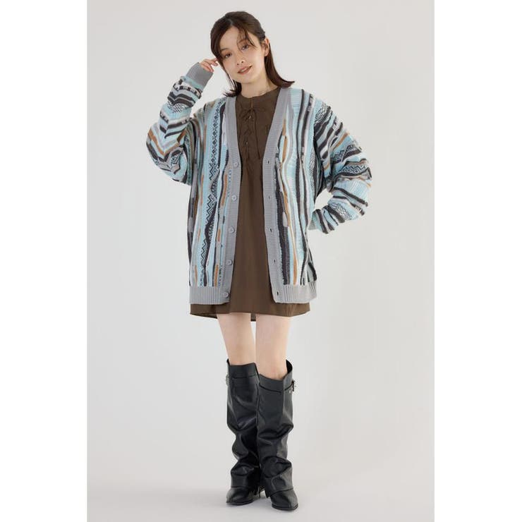 3Dマルチカラーニットカーディガン | RODEO CROWNS WIDE BOWL | 詳細画像38 