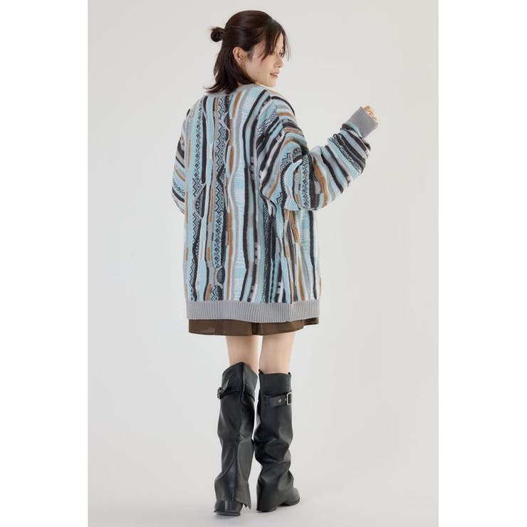 3Dマルチカラーニットカーディガン | RODEO CROWNS WIDE BOWL | 詳細画像39 