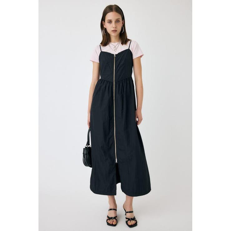FRONT ZIP NYLON キャミドレス | MOUSSY OUTLET | 詳細画像6 