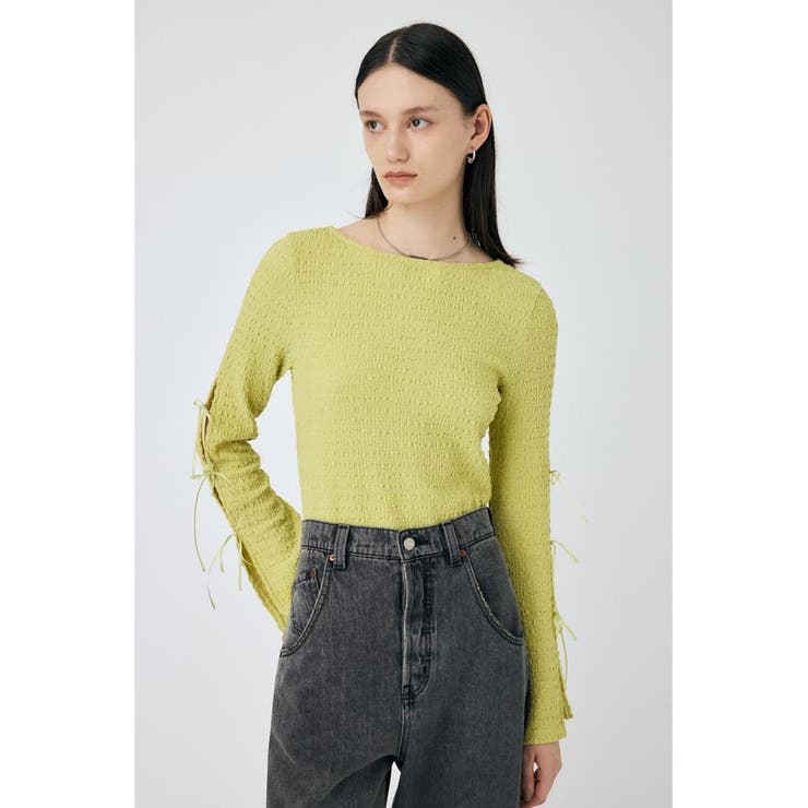 L/YEL1 | SLEEVE RIBBON トップス | MOUSSY OUTLET