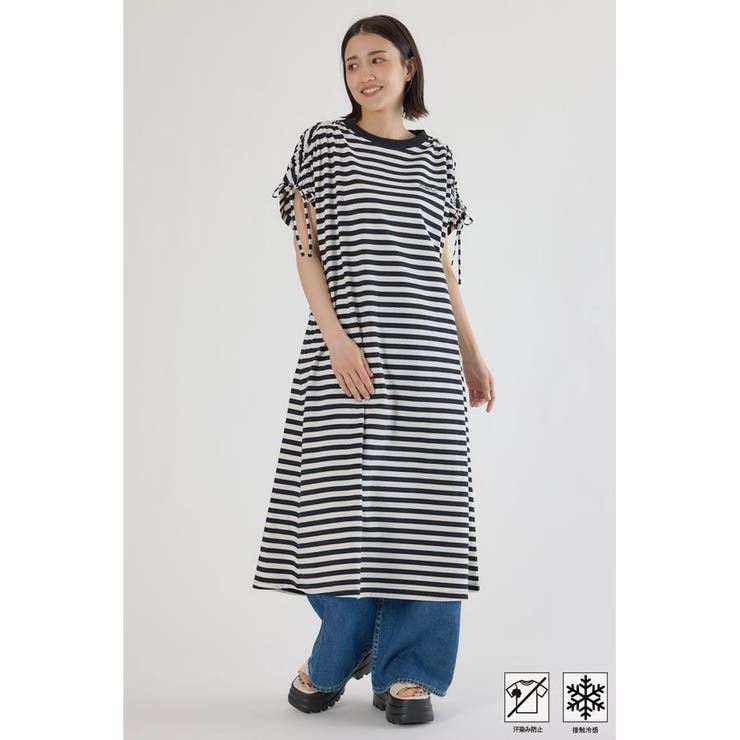 柄BLK5 | MASTER PROTECT シャーリングワンピース | RODEO CROWNS WIDE BOWL