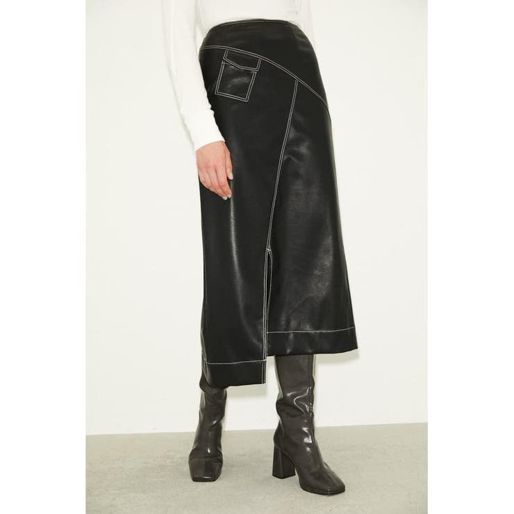 VEGAN LEATHER ロングスカート[品番：BJLW0020222]｜SLY OUTLET