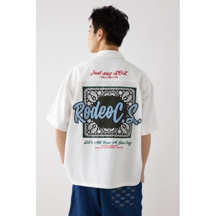 WHT | COOLMAX(R)ファブリック製・コールパッチシャツ | RODEO CROWNS WIDE BOWL