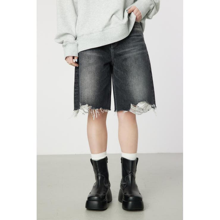 ダメージDENIM バミューダパンツ | RODEO CROWNS WIDE BOWL | 詳細画像2 