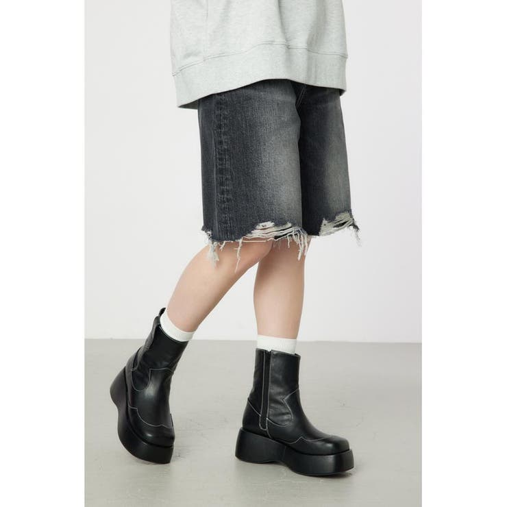 ダメージDENIM バミューダパンツ | RODEO CROWNS WIDE BOWL | 詳細画像4 