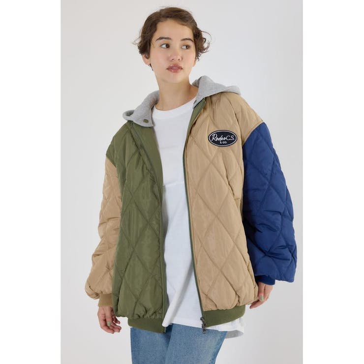 Multi_1 | キルティングフードブルゾン | RODEO CROWNS WIDE BOWL