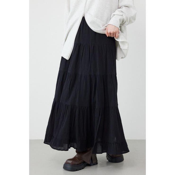 BLK | パレットティアードスカート | RODEO CROWNS WIDE BOWL