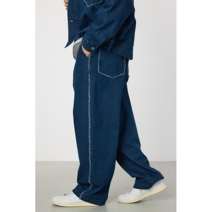 BLU | フリンジストレートデニムパンツ | RODEO CROWNS WIDE BOWL