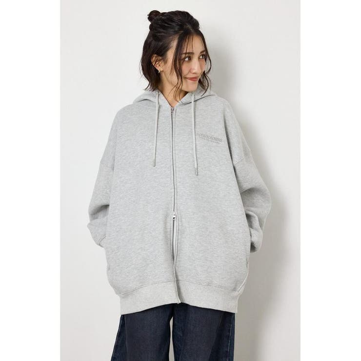 L/T.GRY1 | エンボス W-ZIP ビッグ パーカー | RODEO CROWNS WIDE BOWL