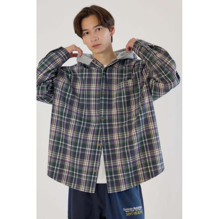 ボンディングフーデッドチェックシャツ | RODEO CROWNS WIDE BOWL | 詳細画像2 