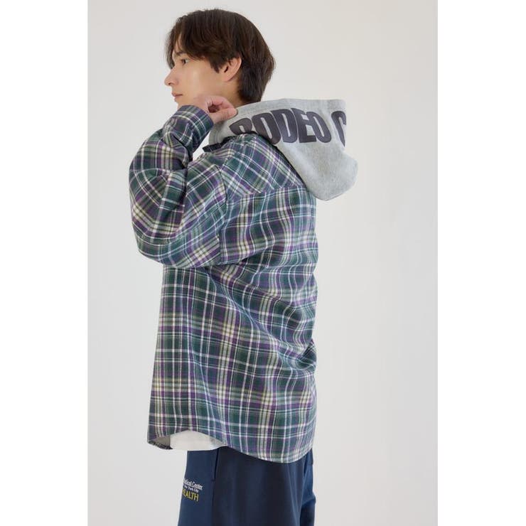 ボンディングフーデッドチェックシャツ | RODEO CROWNS WIDE BOWL | 詳細画像3 