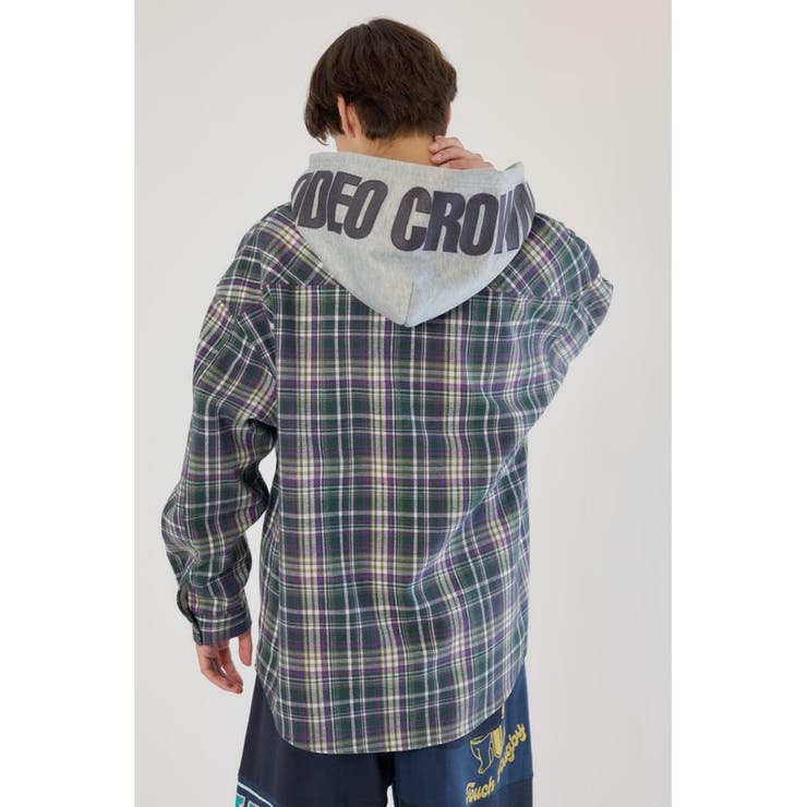 ボンディングフーデッドチェックシャツ | RODEO CROWNS WIDE BOWL | 詳細画像4 